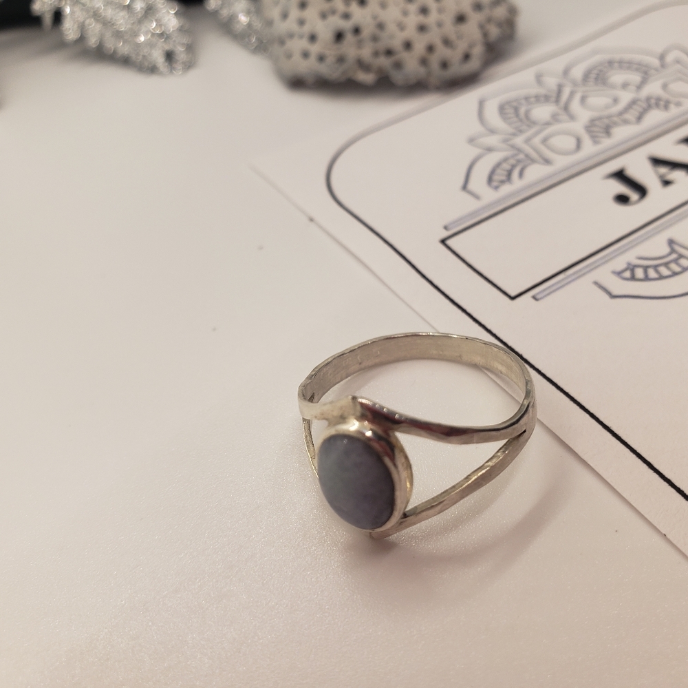 New Jade Maya Ring 925 Solid Sterling Silver 8 - image 1